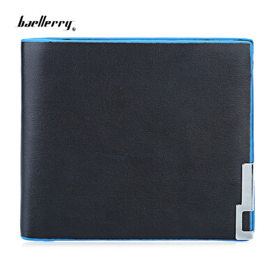 

Baellerry Fashionable Solid Color Men Short Open Cash Photo Card Wallet