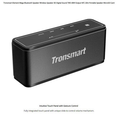 

Tronsmart Element Mega Bluetooth 42 Wireless Speakers Digital Sound TWS 40W Output NFC Portable Speaker Micro SD Card