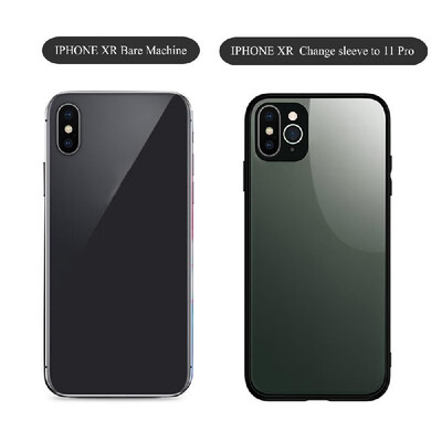 

Glass Case for i-phone XR Second Change for i-Phone 11 Pro Shockproof Glass Back Cover