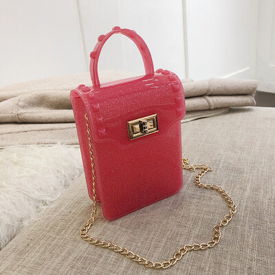 

Qiao Bani 2019 new Korean chic fashion chain mobile phone jelly package hand strap shoulder diagonal trend handbags