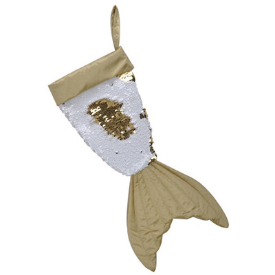 

〖Follure〗Christmas Decorations 16 inch Fishtail Flip Beads Christmas Stockings Gift Bags
