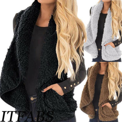 

Womens Warm Long Coat Fur Collar Hooded Jacket Fleece Winter Parka Outwear Coats