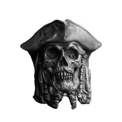 

316L Stainless Steel Captain Skull Biker Jewelry For Male Halloween Costume Decoration Gifts