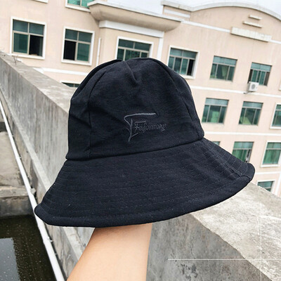 

Hat lady summer japanese art hundred fashion fisherman hat letter embroidery outdoor travel sun shade hat