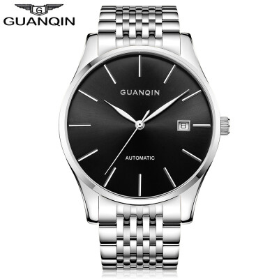 

GUANQIN GJ16056 Men Auto Mechanical Watch Date Display Stainless Steel Band Wristwatch