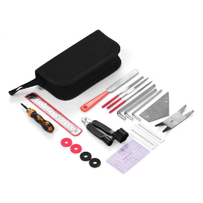 

Guitar Repair Maintenance Cleaning Tools Kit Includes Hexagon Wrenches Set Screwdriver String Winder String Action Ruler Gauge Mea