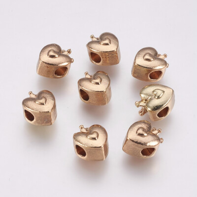 

Alloy European Beads Large Hole Beads Heart Light Gold 10x135x11mm Hole 4mm