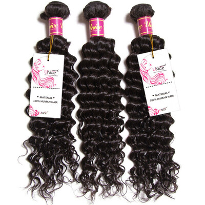 

UNice Hair 8A Brazilian Deep Curly Wave Virgin Human Hair Extensions 300g