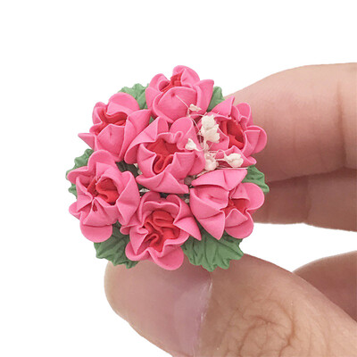 

Tailored Mini Dollhouse Miniature Green Plant Rose in Pot Fairy Garden Accessory