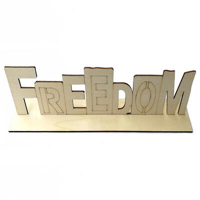 

Wooden Independence Day Letters Ornament Home Bedroom DIY Decor Craft Gift