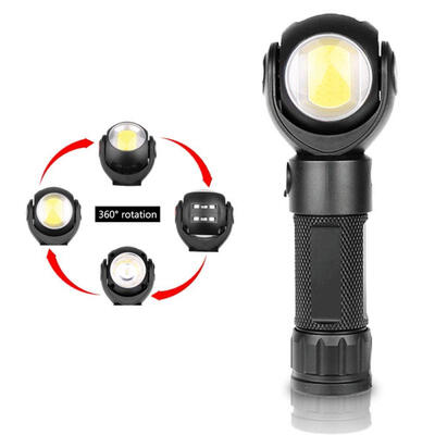 

Oasismall T6 1200LM COB LED Flashlight 360 Degree Lamp Head 7Mode Waterproof Rechargeable Flashlight