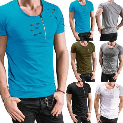 

Fashion Men&39s Slim Fit O Neck Short Sleeve Muscle Tee T-shirt Casual Tops Blouse  L XL XXL XXXL