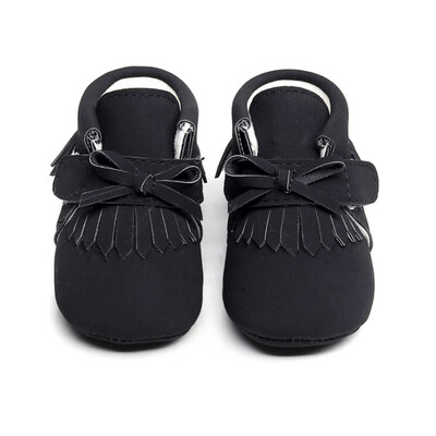 

PU Suede Leatherborn Baby Boy Girl Moccasins Soft First Walkers Shoes Bebe Fringe Soft Soled Non-slip Crib Lace-up