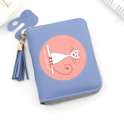

Tailored Women s Outdoor Fashion Trend Solid Color Fringed Leather Card Wallet