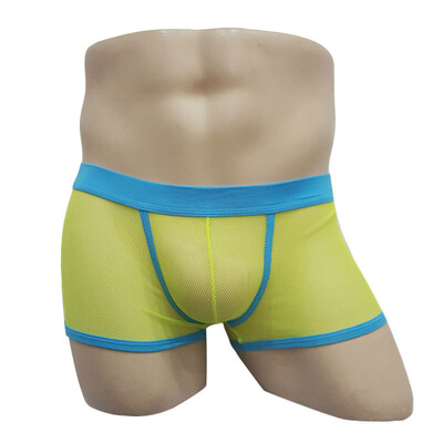 

Mens Sexy Low Rise Stretchy Lingerie Boxer Brief Shorts Mesh Thongs Underwear