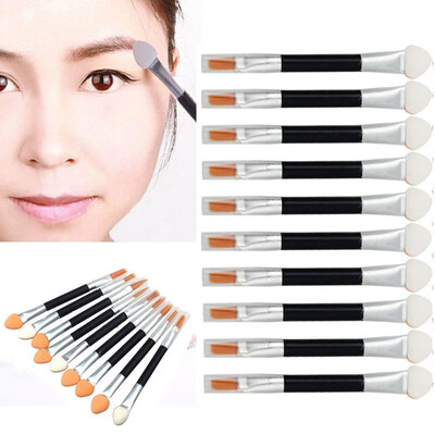 

〖Follure〗10Pcs Makeup Double-end Eye Shadow Eyeliner Brush Sponge Applicator Tool