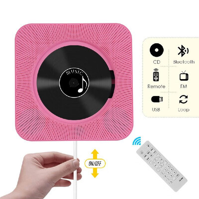 

Portable Wall Mounted CD Player Music Amplifier Audio Boombox with Remote Control Support BT USB FM Modes Blue JP Plug