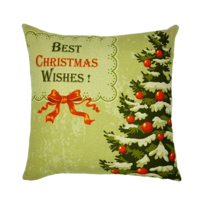 

Tailored Christmas Linen Square Throw Flax Pillow Decorative Cushion Pillow Cover A