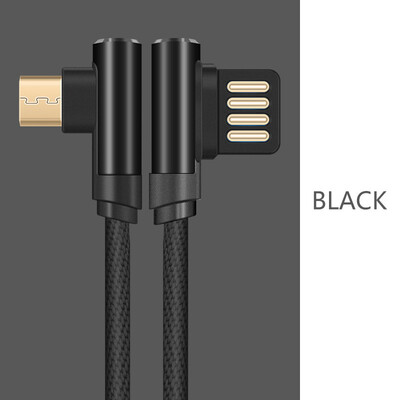 

Micro USB Cable For Android 90 Degree Fast Charging Cable For Huawei Xiaomi Samsung Data Cable For Charger Nylon Braid