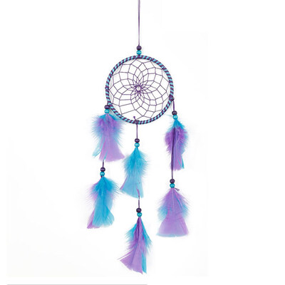 

Mix Color Feathers Dream Catcher Wall Hanging Home Car Decor Ornament Craft