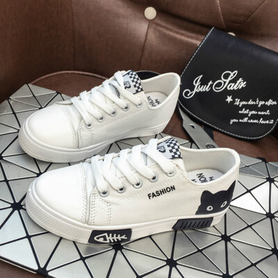 

LZJ 2018 Women Shoes Hot Sale Canvas Casual Shoes Outdoors Flat Shoes White Shoes Force zapatillas mujer casual tenis feminino