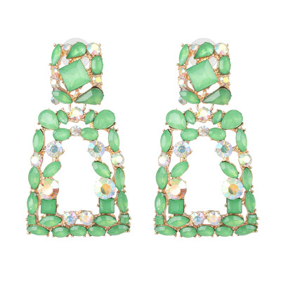 

2019 Fashion za Brand crystal geometirc Drop Earring For Women Party Gifts ethnic Statement rhinestone Earrings Jewelry