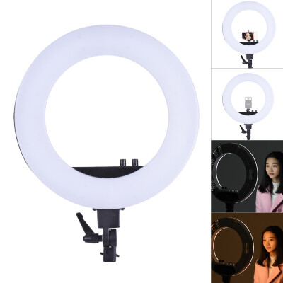 

Andoer 18 Inch LED Video Ring Light Fill-in Lamp Studio Photography Lighting 50W Adjustable Brightness 3200-5500K Color Temperatur