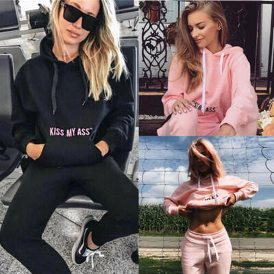 

UK Womens Tracksuit Hoodies Sweatshirt Pants Sets Sport Wear Nice Casual Suit