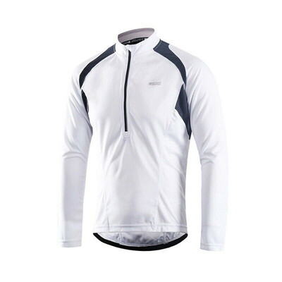 

ARSUXEO Men Long Sleeve Shirts 1pc Cycling Jersey Reflective Logo Riding Bike
