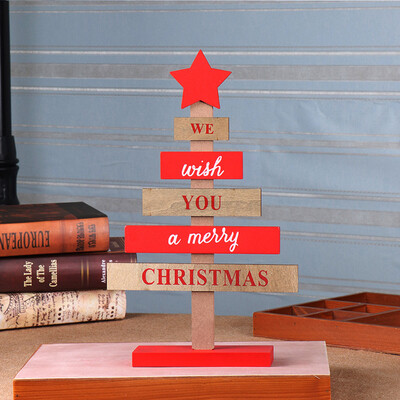 

Tailored Christmas Home Decor Gifts Creative Painted Christmas Wooden Tabletop Decoration