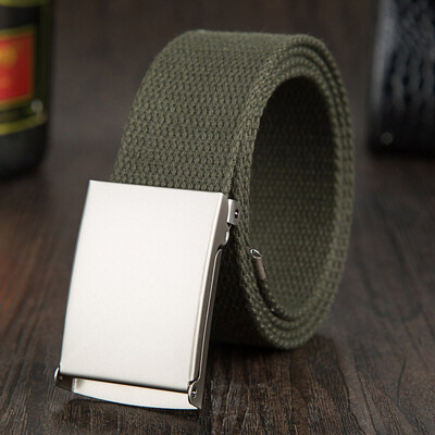 

Fashion Men Women General Belts Canvas Unisex Candy Color Belt Solid Buckle Military Belts For Jeans Cowboy Pants 110--140cm