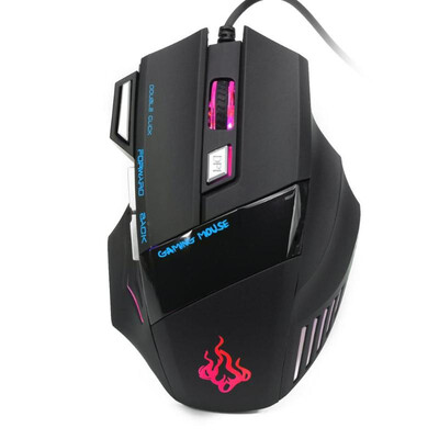 

5500DPI A908 Wired LED Optical Gaming Mouse Fire Button 7Keys for PC Laptop