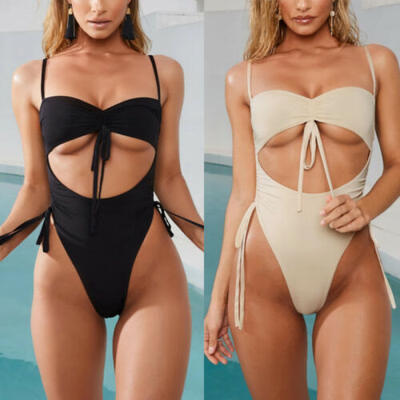 

Women Bandage One Piece Bikini Monokini Push Up Padded Bra Swimwear Swimsuit Hot