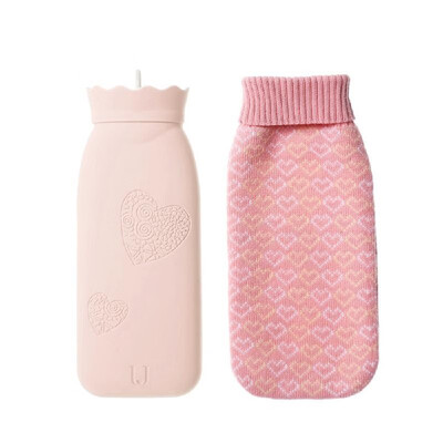 

Silicone Hot Water Bag Microwave Quick Heating Hot Water Bottle with Knit Cover