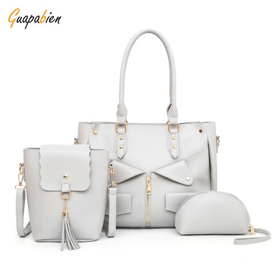 

Guapabien 3pcs PU Leather Handbag Crossbody Bag for Women