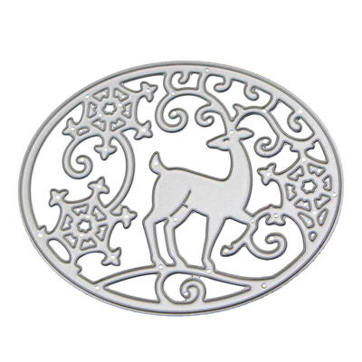 

Christmas Deer Oval Cutting Die Stencil Embossing Scrapbooking Album Craft