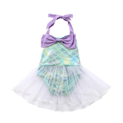 

Hot fashion Toddler Kids Baby Girls Mermaid Bikini Swimwear Dress Bathing Suit Beachwear