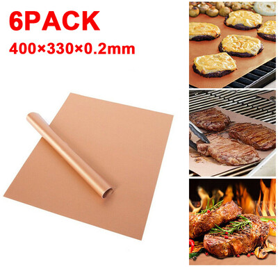 

BBQ Grill Mat Sheet Resistant Non-Stick Meat Party Bake Barbecue Repeated Used
