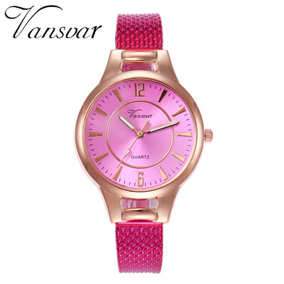 

RM Vansvar Fashion Temperament Women Silicone Strap Colorful Dial Quartz Watch
