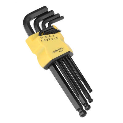 

Greensen 9PCS Extended Ball End Hex Key -Wrench Set Professional Repairing Kit Hand Tool