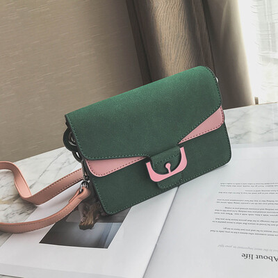 

2018 famous brands Women bag high quality Frosted leather messenger bags Female Crossbody Square bag Inclined shoulder bag