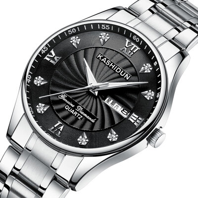 

Cashiton Genuine Watch Mens Commercial Quartz Watch Mens Watch Couples Fashion Womens Surface Waterproof Fine Steel Bar Mens W