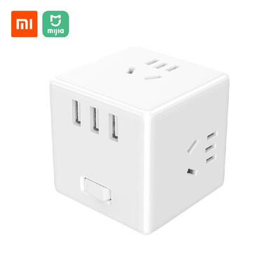 

Xiaomi Mijia Magic Cube Socket Plug Multifunctional USB Charger Power Adapter 6 Ports Socket Converter Outlet Space-saving Socket