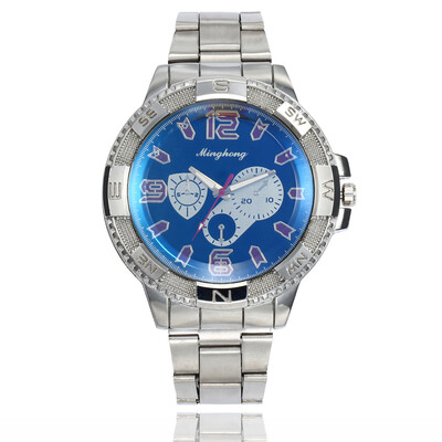 

Fashion alloy watch mens steel belt business quartz wrist