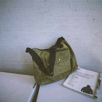 

Tailored Canvas Bag Female Diagonal Shoulder Bag Portable Simple Wild Bag Student Bag