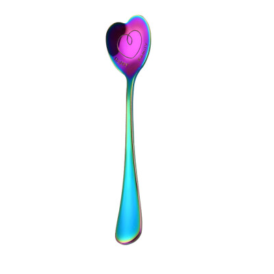 

Gobestart Colorful Spoon Handle Spoons Flatware Coffee Drinking Tools Kitchen Gadget BK