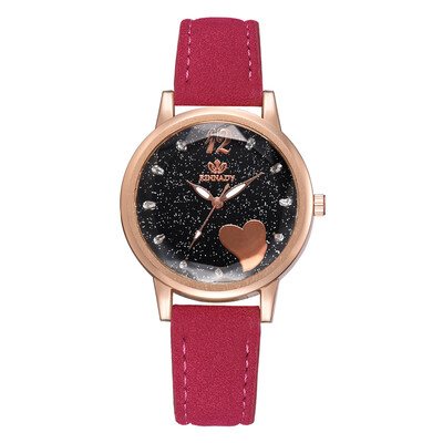 

Diamond love mirror quartz watch romantic star watch to send girlfriend gift table