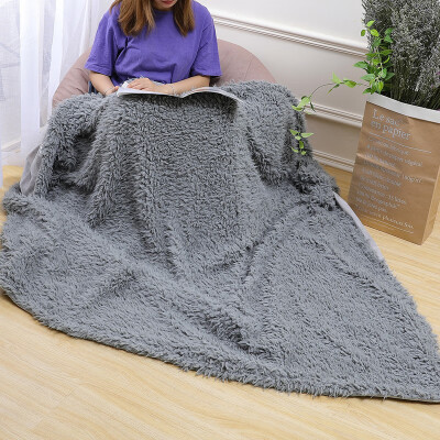 

Brown Blanket for Bed Sofa Bedspread Soild Color Throws Long Shaggy Soft Warm Bedding Sheet Winter Warm Blankets