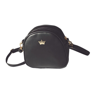 

Fashion Women Messenger Bags PU Leather Shoulder Bag women Mini Bag Crown Evening shoulder bag hip hop 2019
