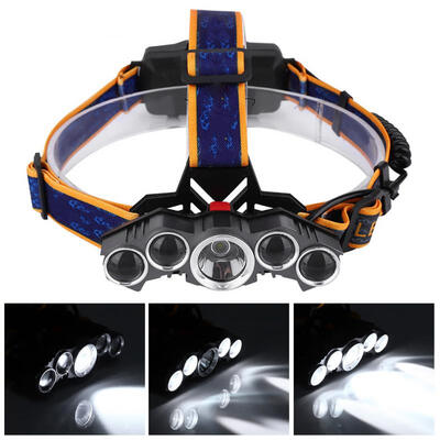 

Greensen 20000lm Outdoor Waterproof Five LEDs Head Lamp USB Charging Camping Running Fishing Headlight